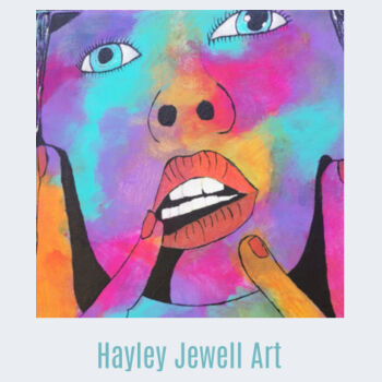 Abstract Graphic T-shirt with Colourful Portrait in Black or White Design