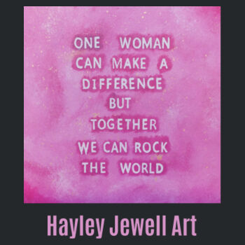 Abstract Graphic T-shirt with Empowering Quote for Women Design