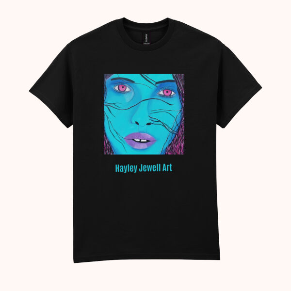 Classic Fit Graphic Tee with Vibrant Abstract Portrait Thumbnail